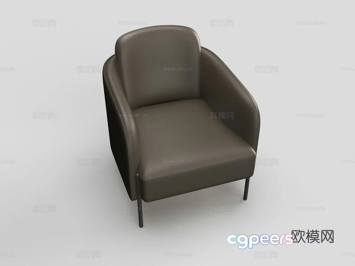 Modern single sofa leisure chair 3d model
