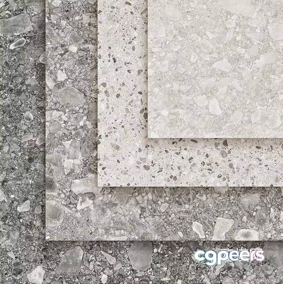Rock slab Terrazzo 3d model