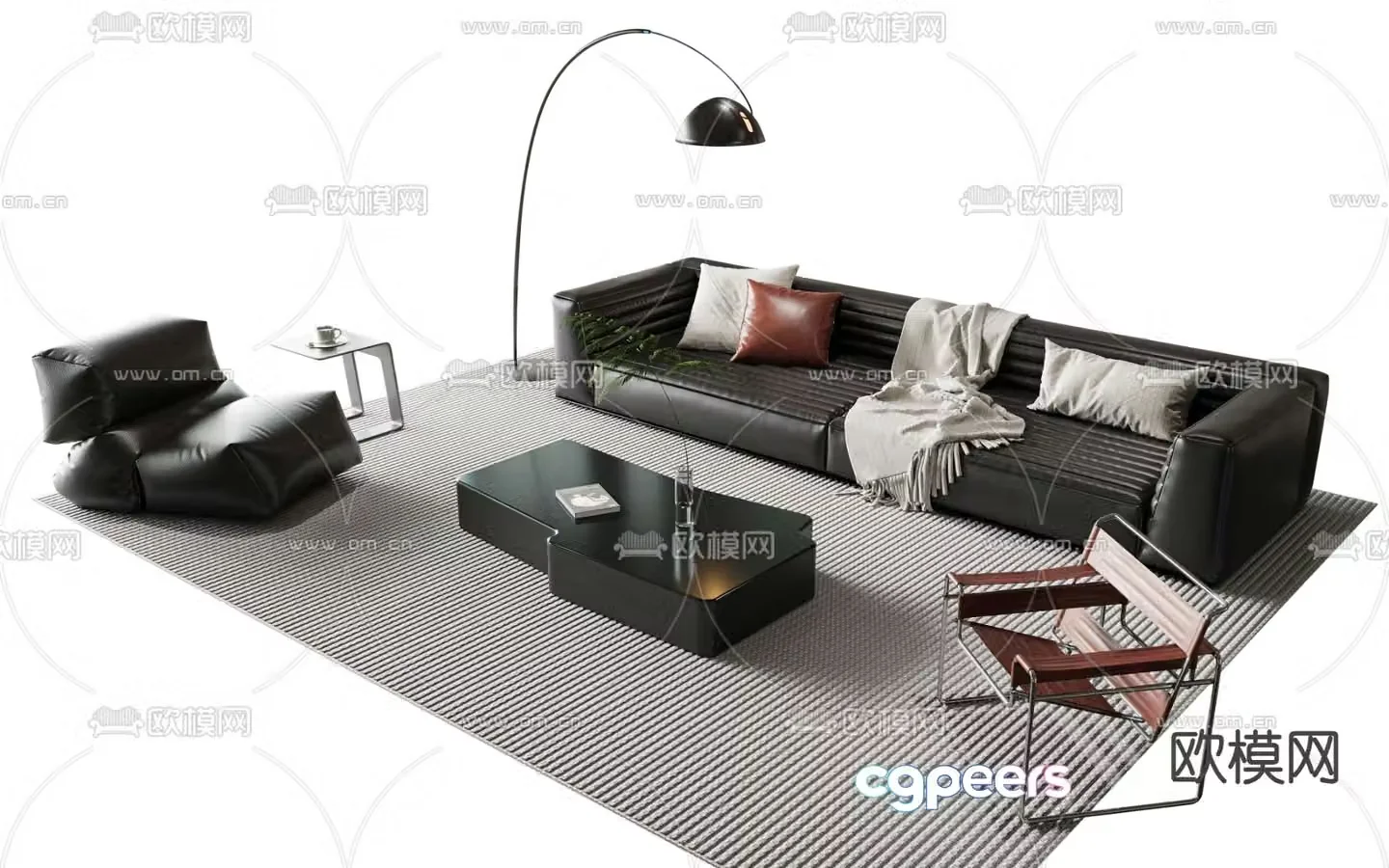 Modern sofa modular sofa 3d model
