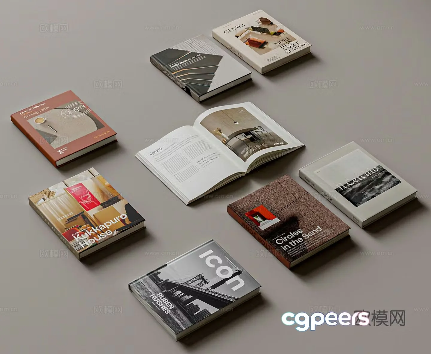 modern book magazine 3d model