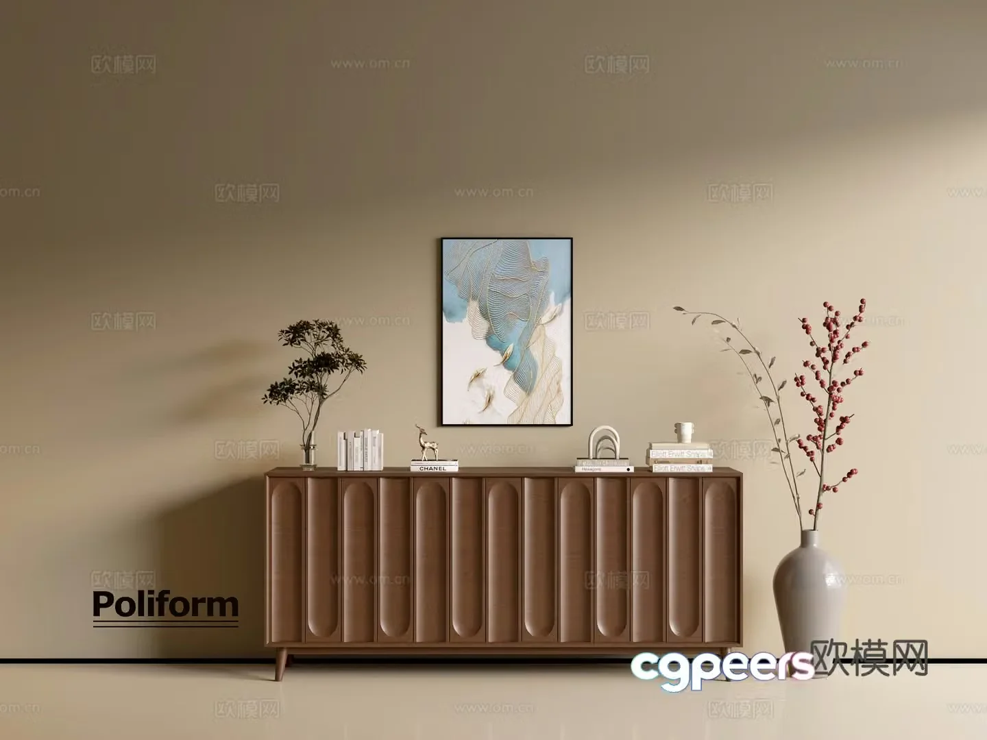 Modern wood grain cabinet ins wind minimalist wind cabinet whole cabinet sideboard balcony cabinet storage 3D model