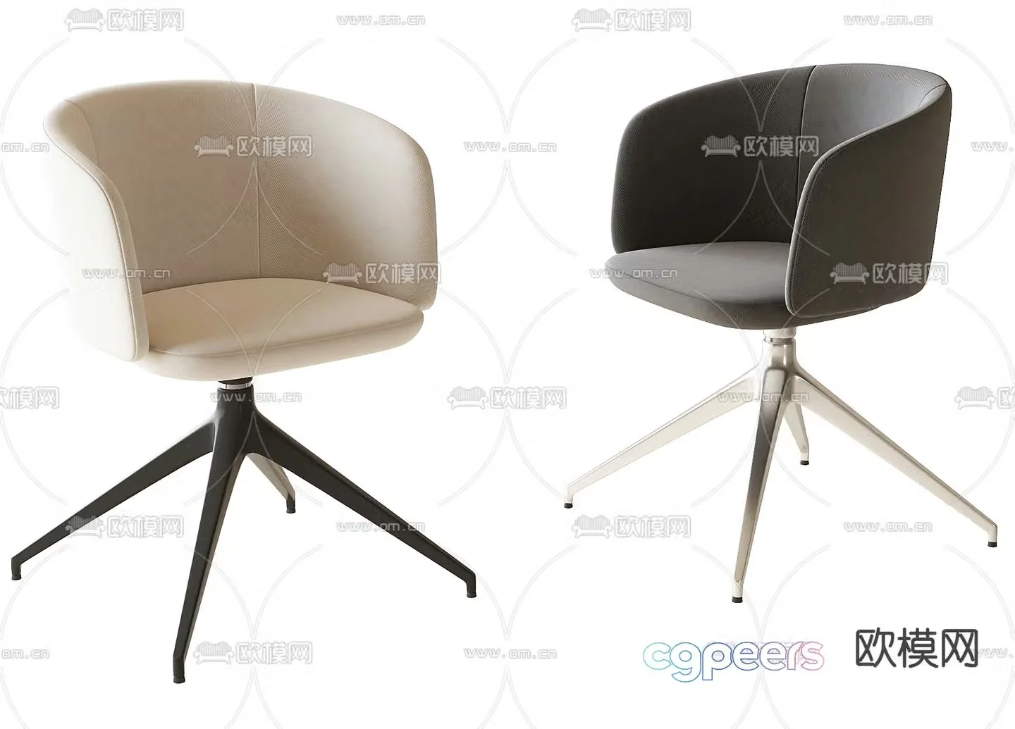 Modern office chair negotiation chair 3d model