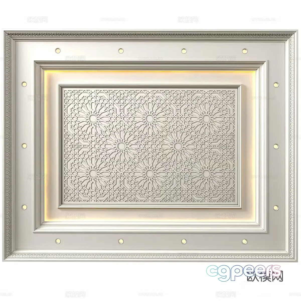 Arabic classical ceiling suspended ceiling 3d model