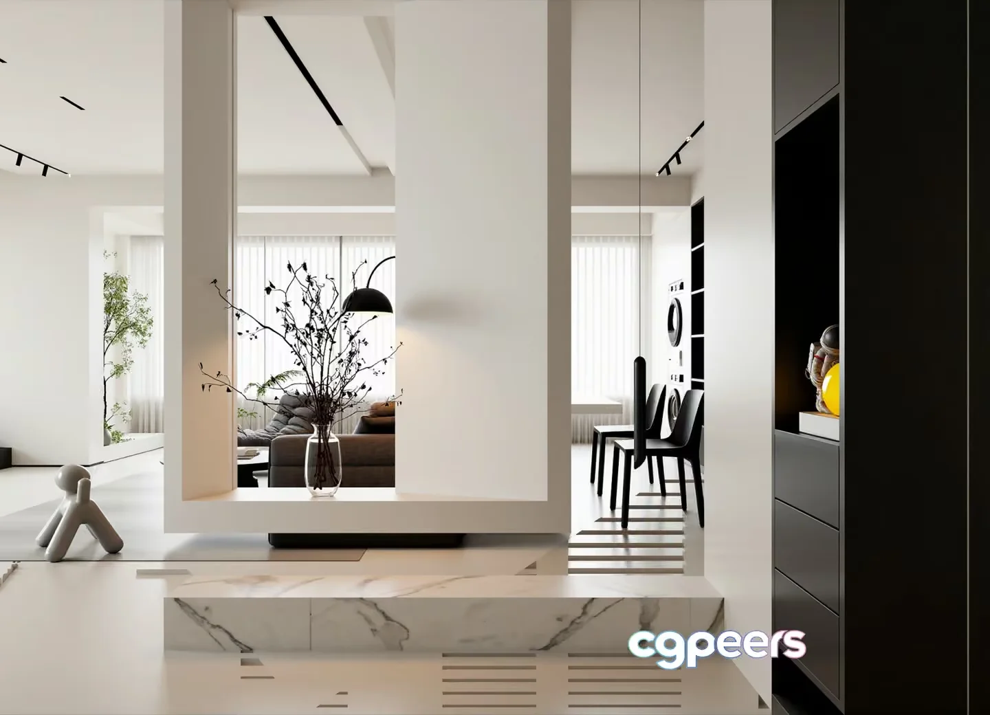 Modern Minimalist Interior 3D Model – 7194 – VRAY Render
