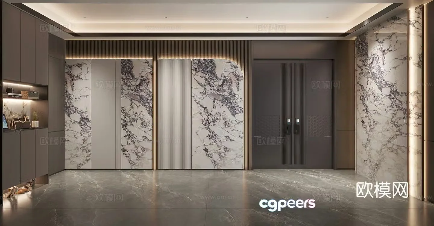 Modern entrance entrance 3D model