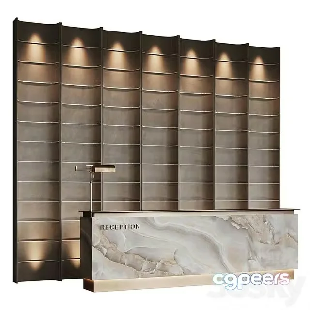 3ds Max Free – Beige Marble Hotel Reception