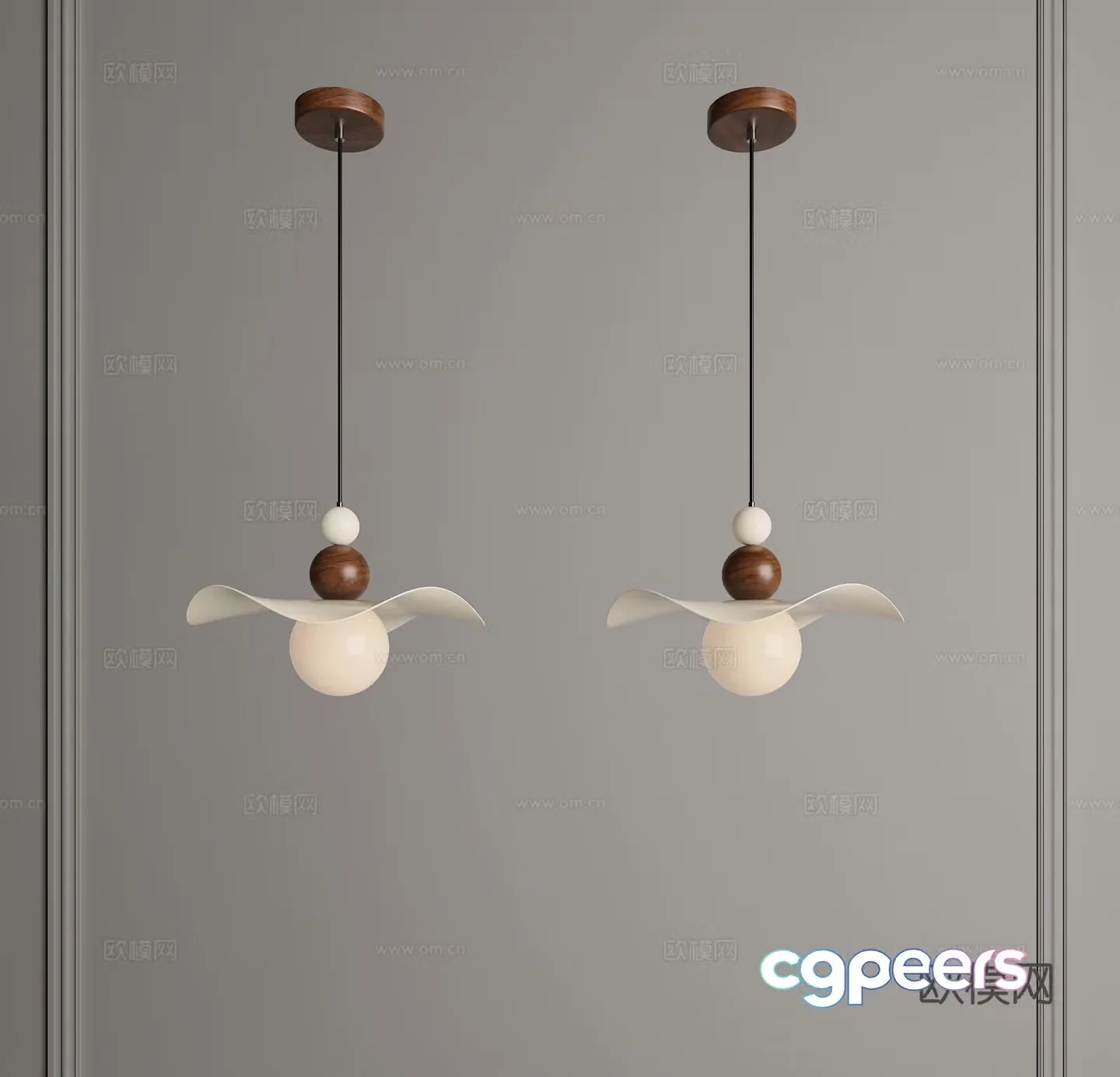 Cream chandelier Restaurant chandelier Retro chandelier UFO chandelier Middle chandelier Wasabi chandelier 3d model