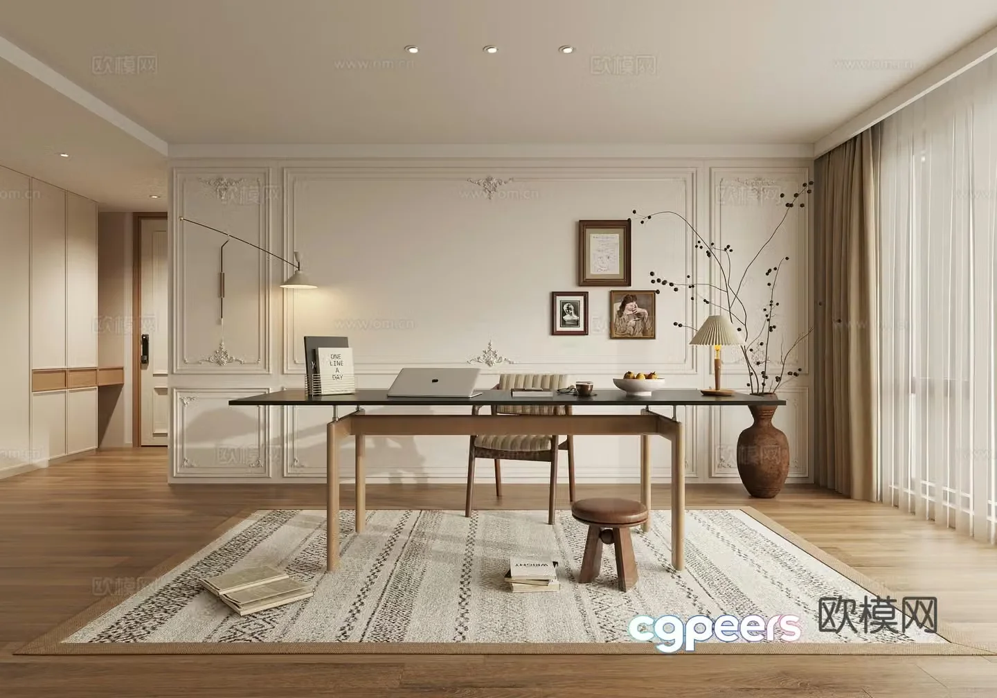 French study 3D model