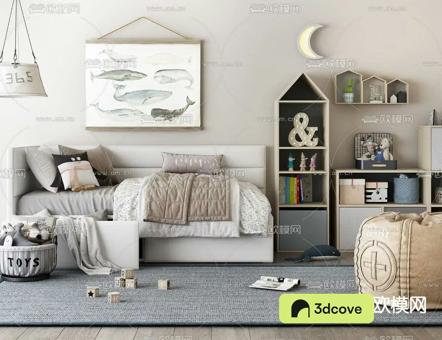 Children’s sofa toy cabinet hanging picture