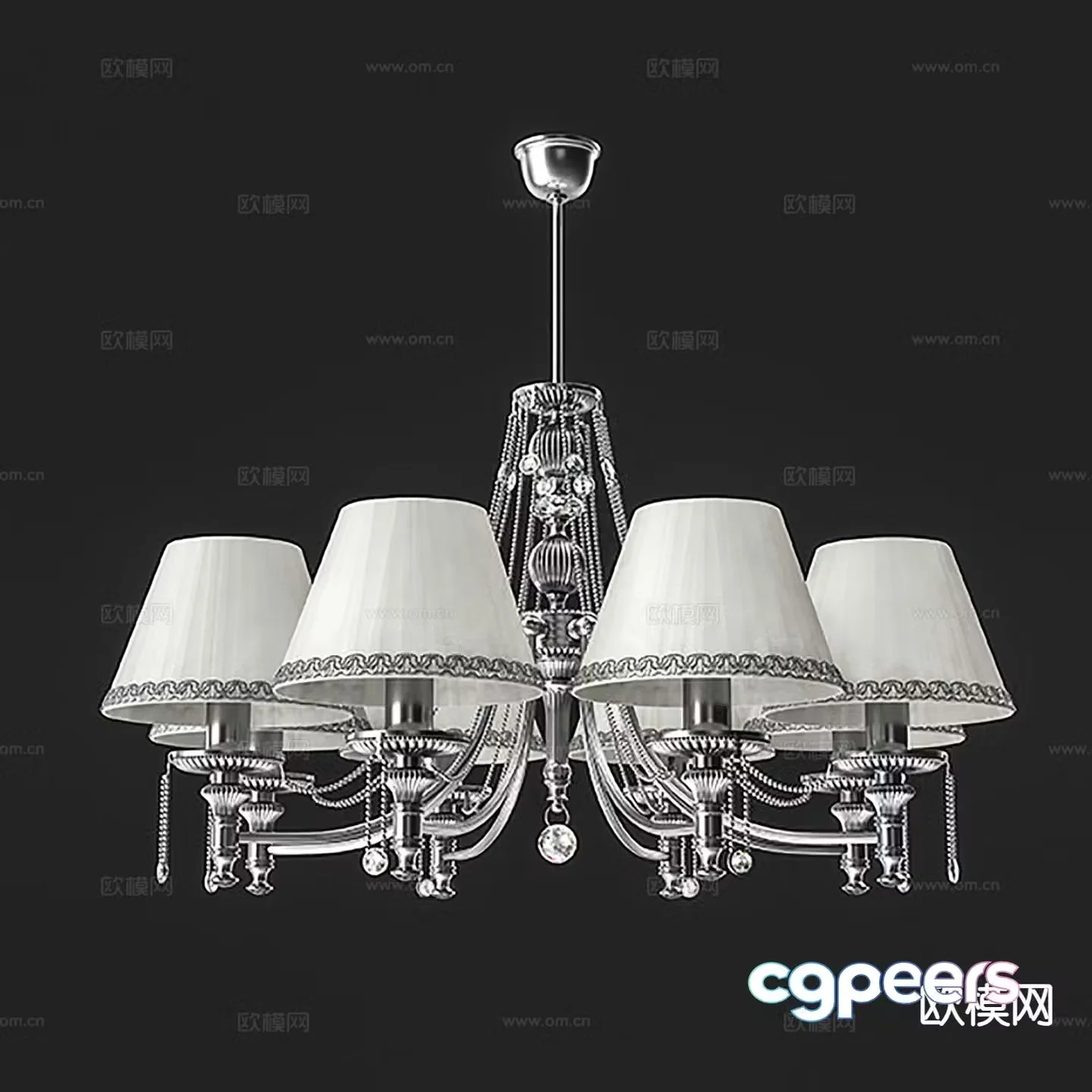 Modern chandelier 3d model