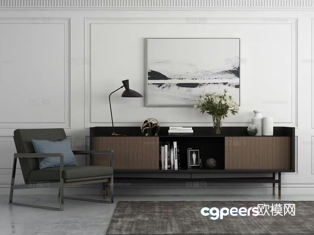 Modern TV cabinet 3d model