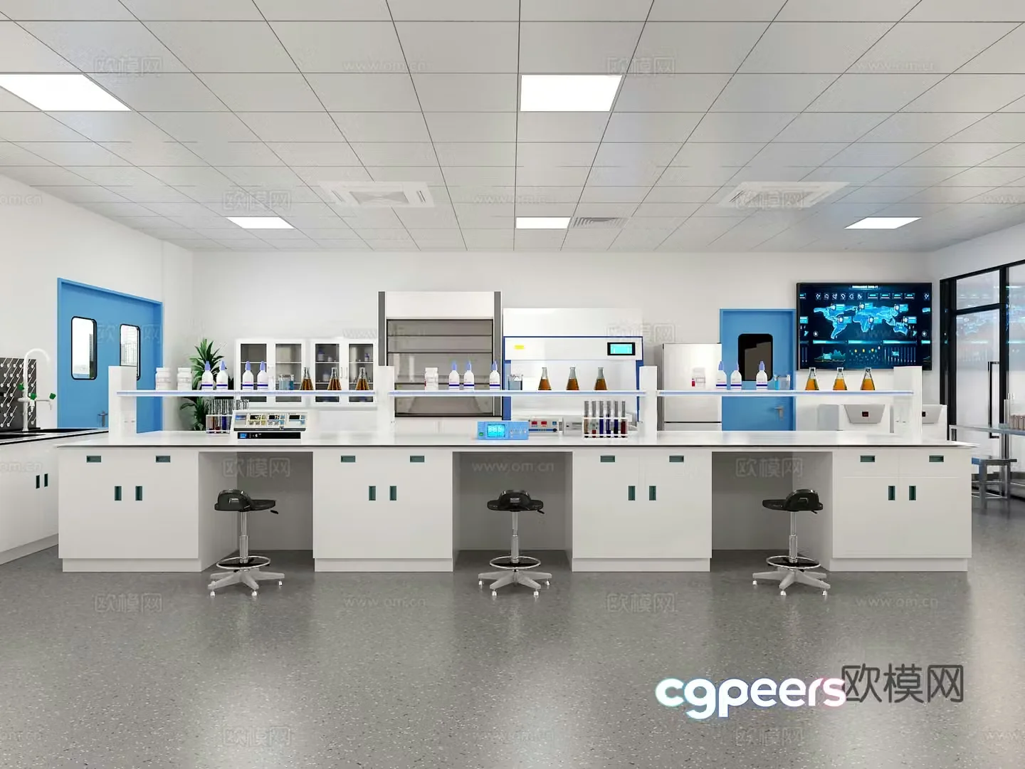 Modern laboratory 3D model
