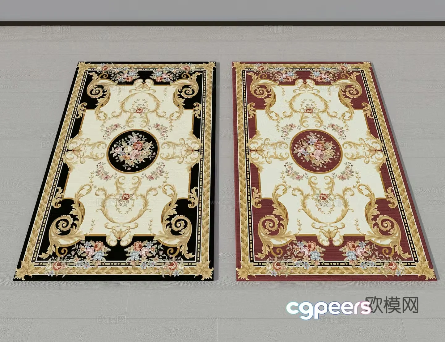 European carpet pattern carpet 3d model