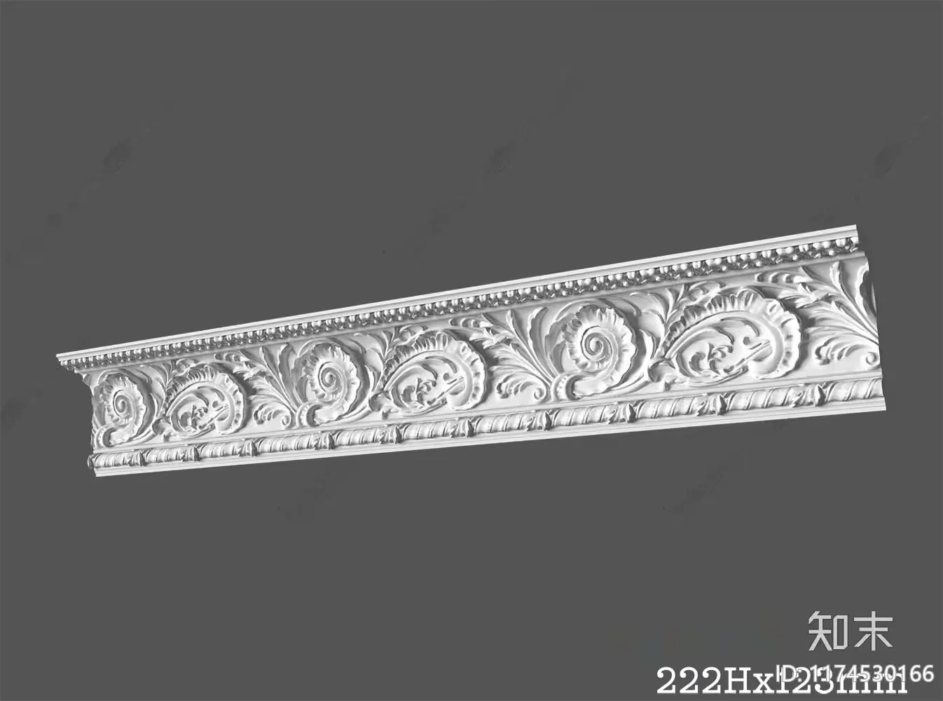 A Decorative Molding With Intricate Floral Designs 3D Model – 6650 – CORONA Render