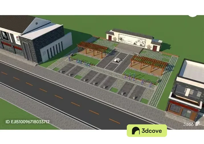 A 3D Rendering Of A Building Complex