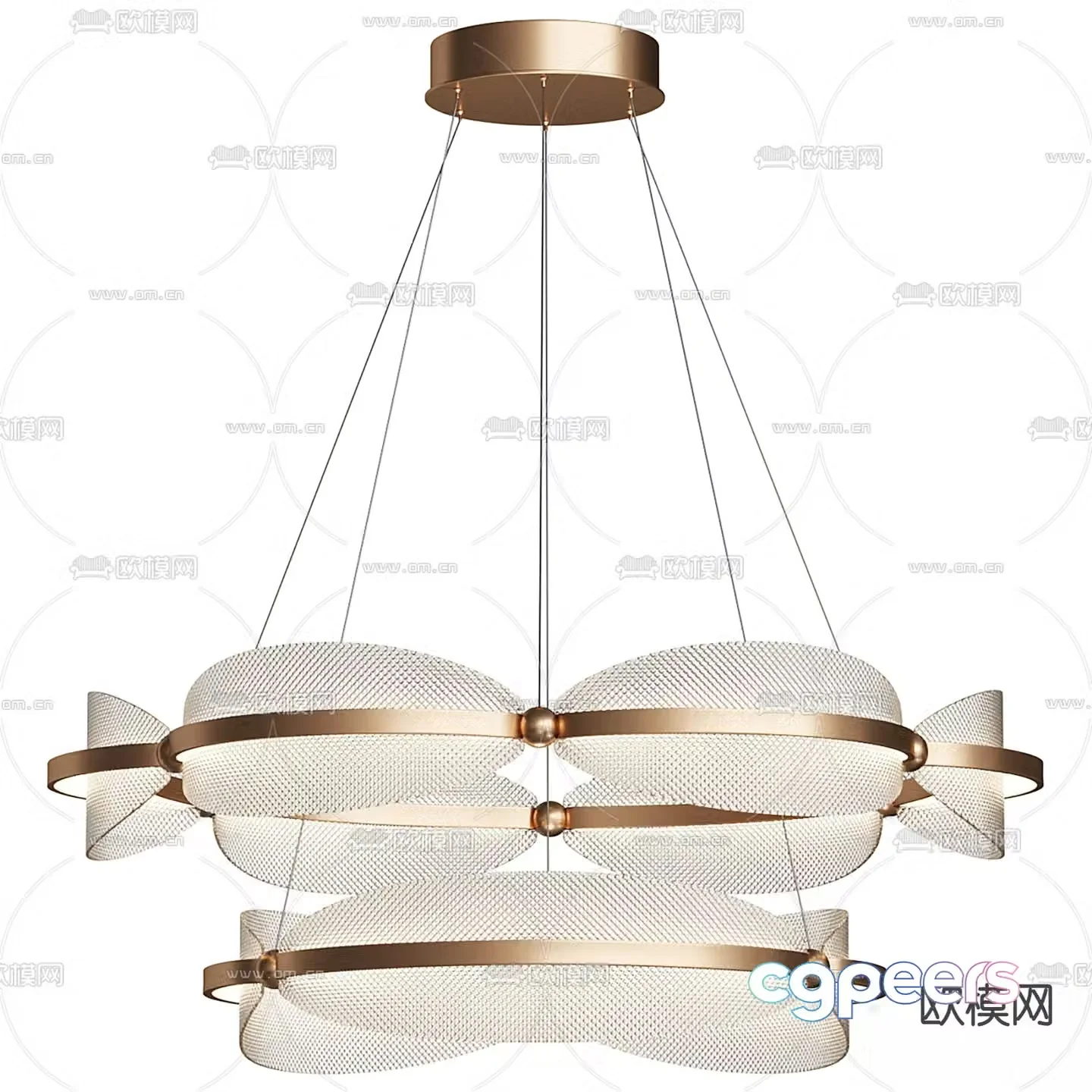 Lampatron ring chandelier hall chandelier 3d model