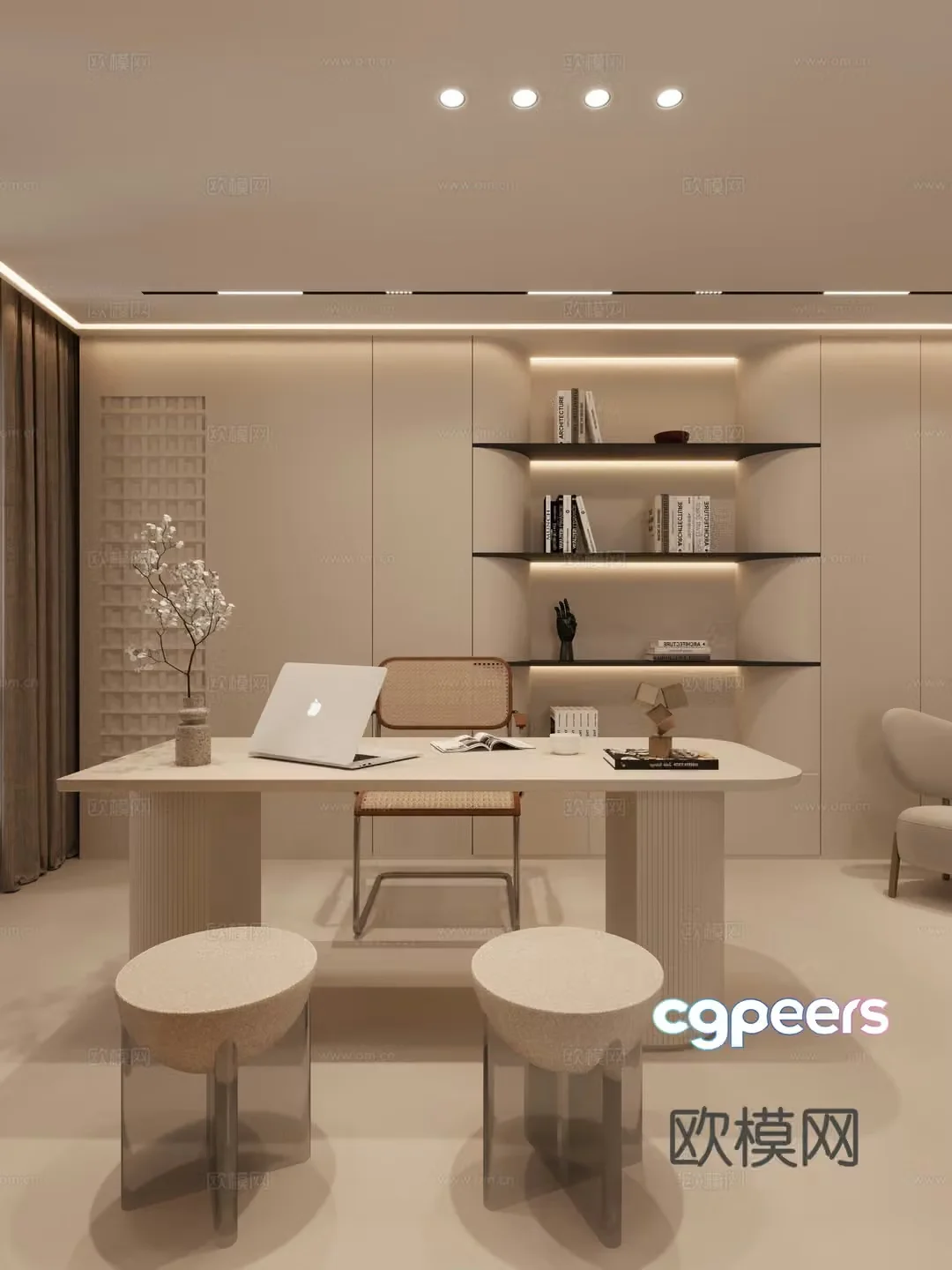 Modern Beauty Salon_ Club 3D Model 3D Model