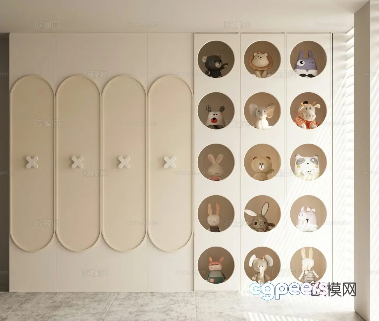 Modern children’s wardrobe Children’s wardrobe 3d model