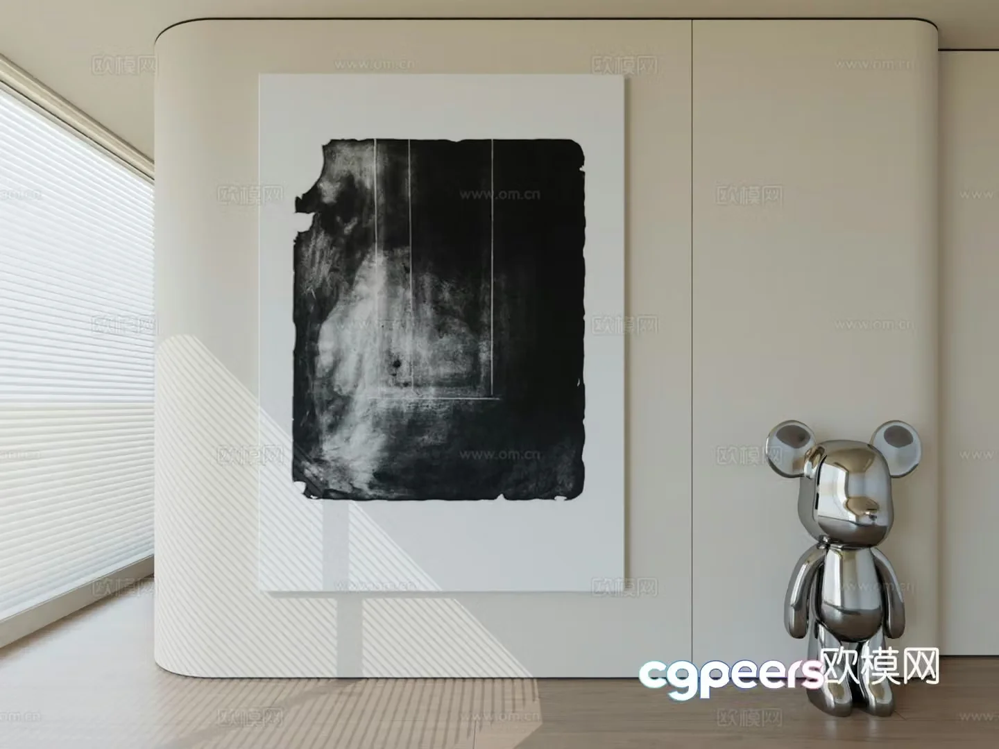 Modern minimalist hanging painting abstract art hanging painting 3d model