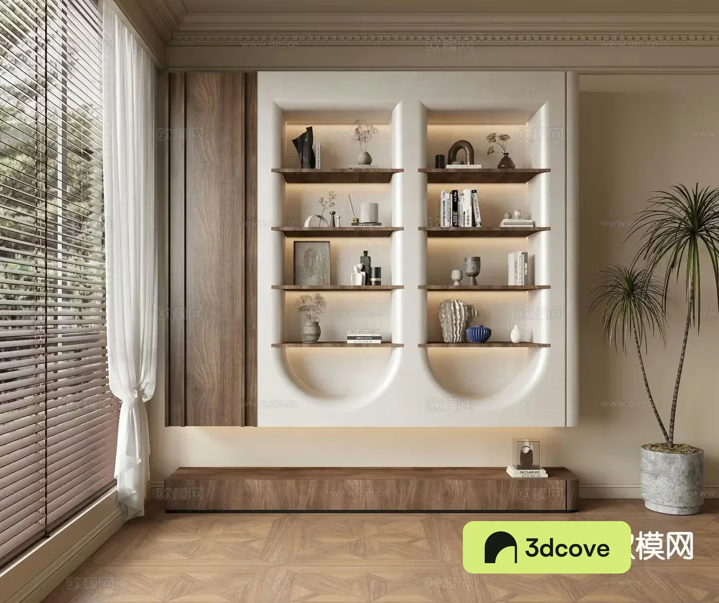Wasabi wind decoration cabinet storage rack 3D model
