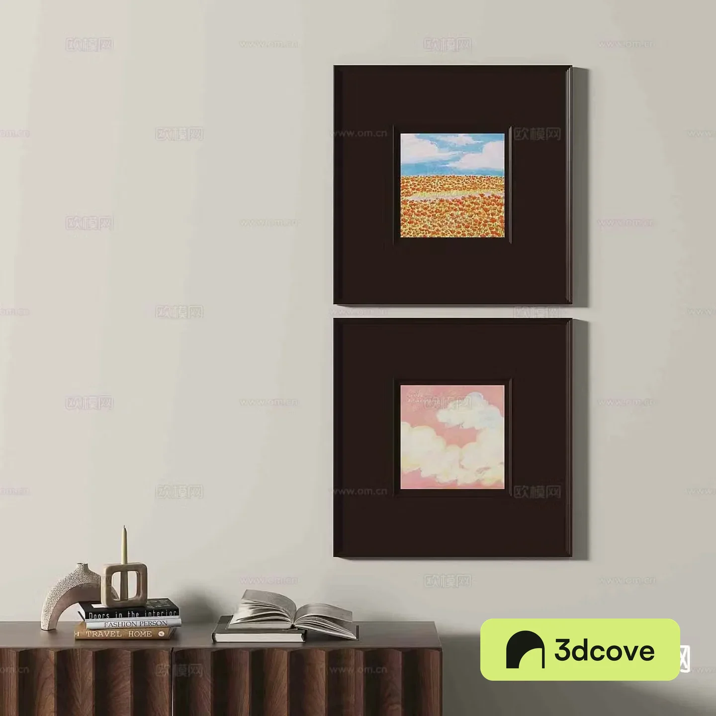 Wabi-sabi retro hanging painting landscape painting decorative painting