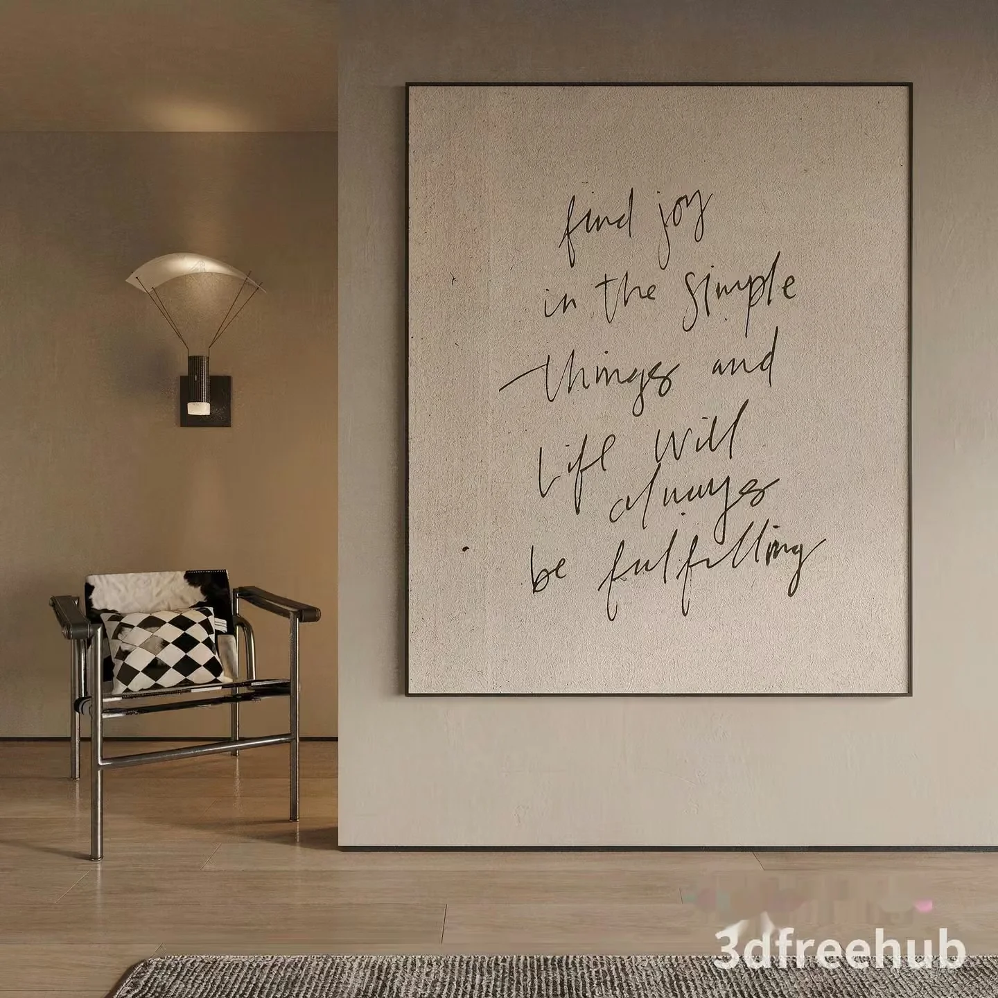 Modern Living Room 3D Model – 5013 – VRAY Render