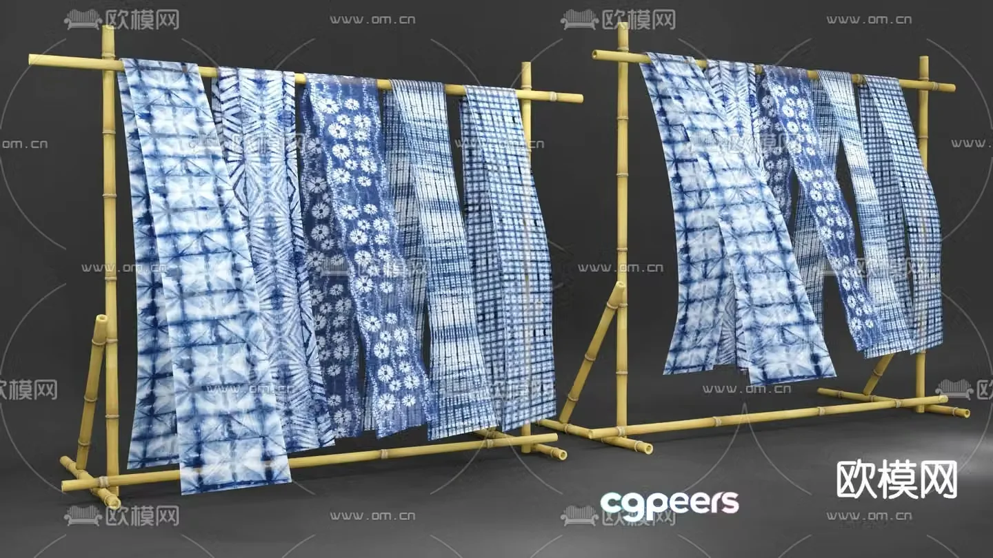 Ethnic style gauze curtain gauze curtain curtain sketch 3d model