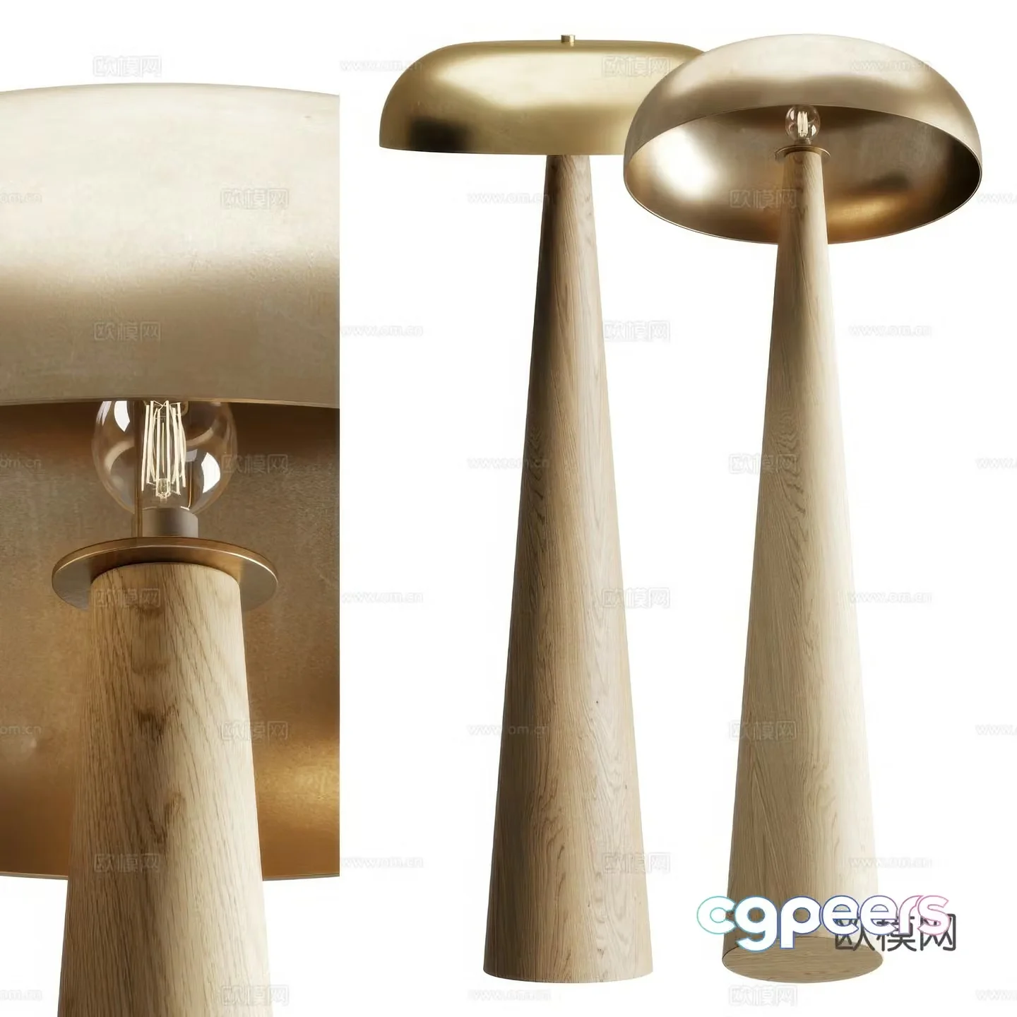 New Chinese light luxury Griffin floor lamp 3D model