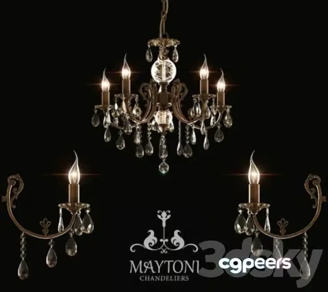 3ds Max Free – Chandelier Maytoni ARM368-05-R