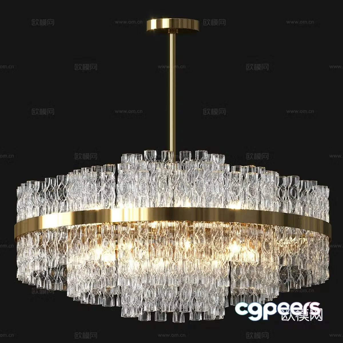Modern light luxury decorative chandeliers 3d model