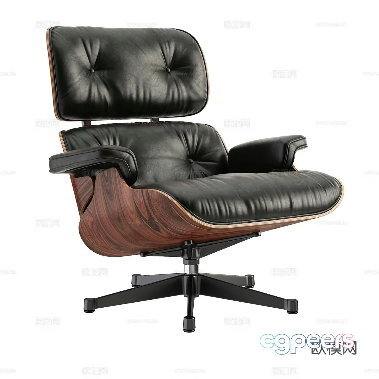 Eames chair recliner lounge chair armchair sofa chair single sofa 3d model