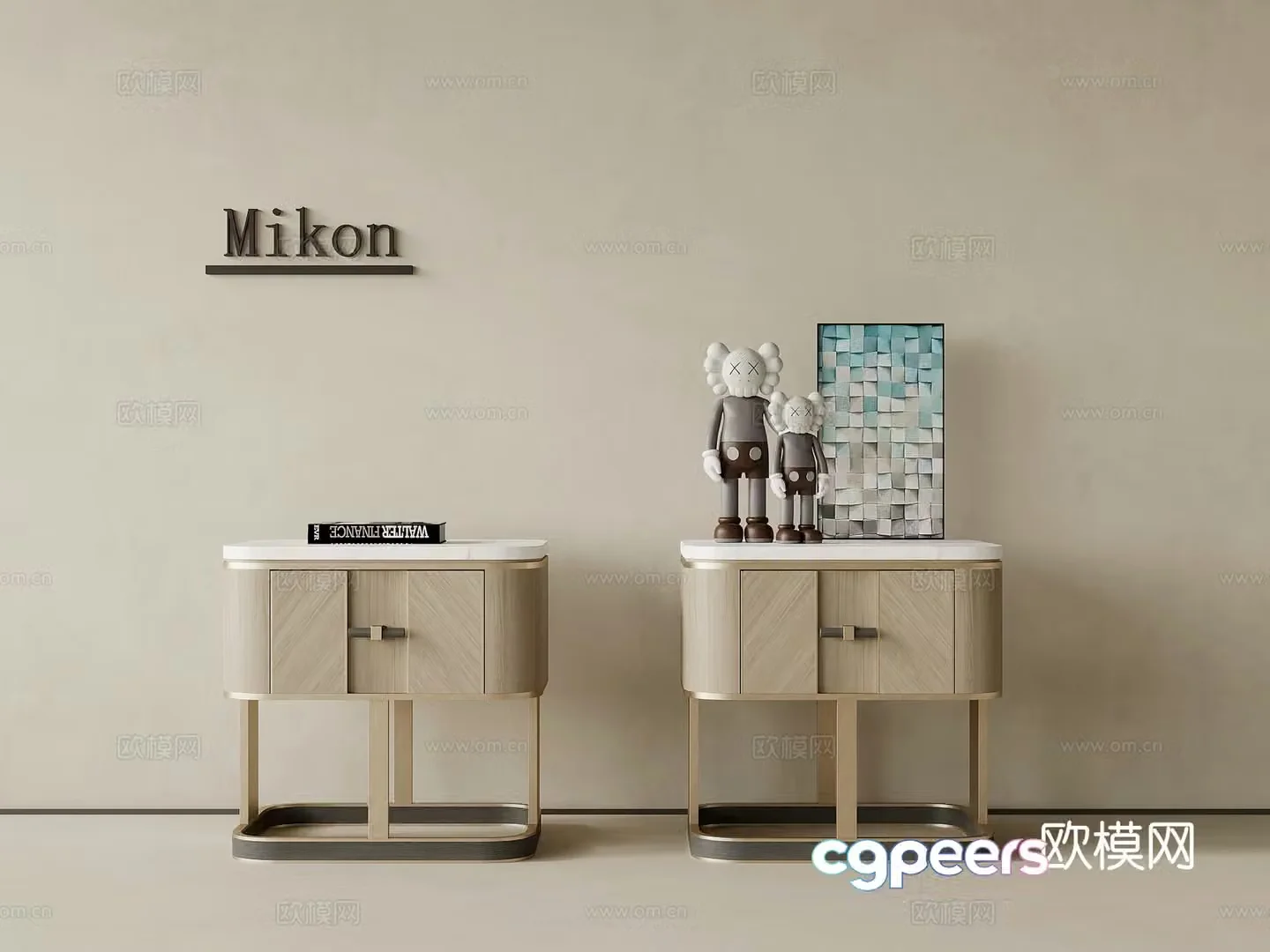 Bedside table Jijifeng Bedside table jewelry ornaments 3D model