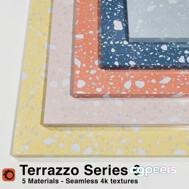 3ds Max Free – Terrazzo – Series 6 (5 Seamless Materials)
