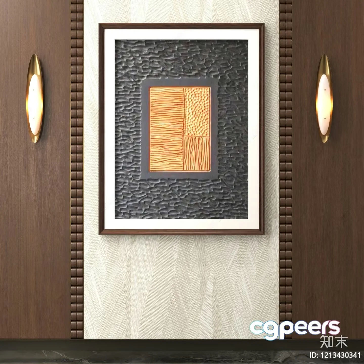 Modern Wall Decor 3D Model – 8089 – VRAY Render