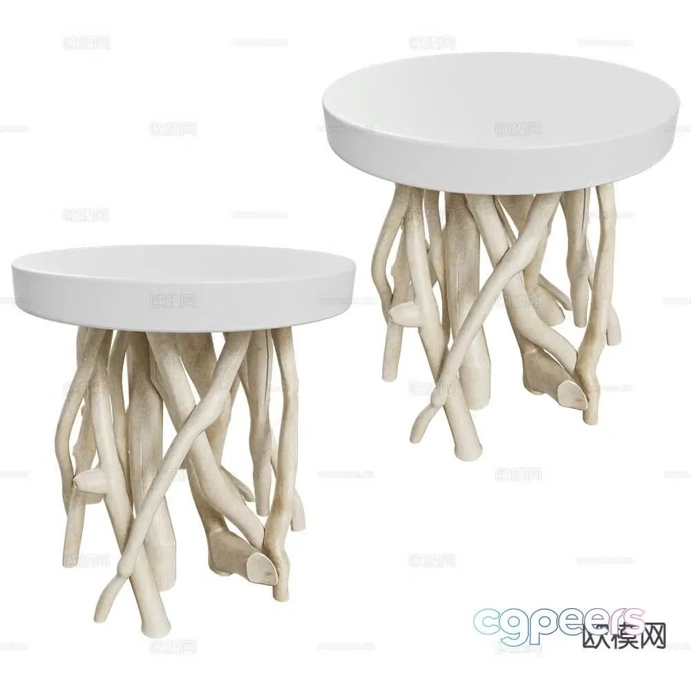 Zuiver Group round table side table angle table 3d model