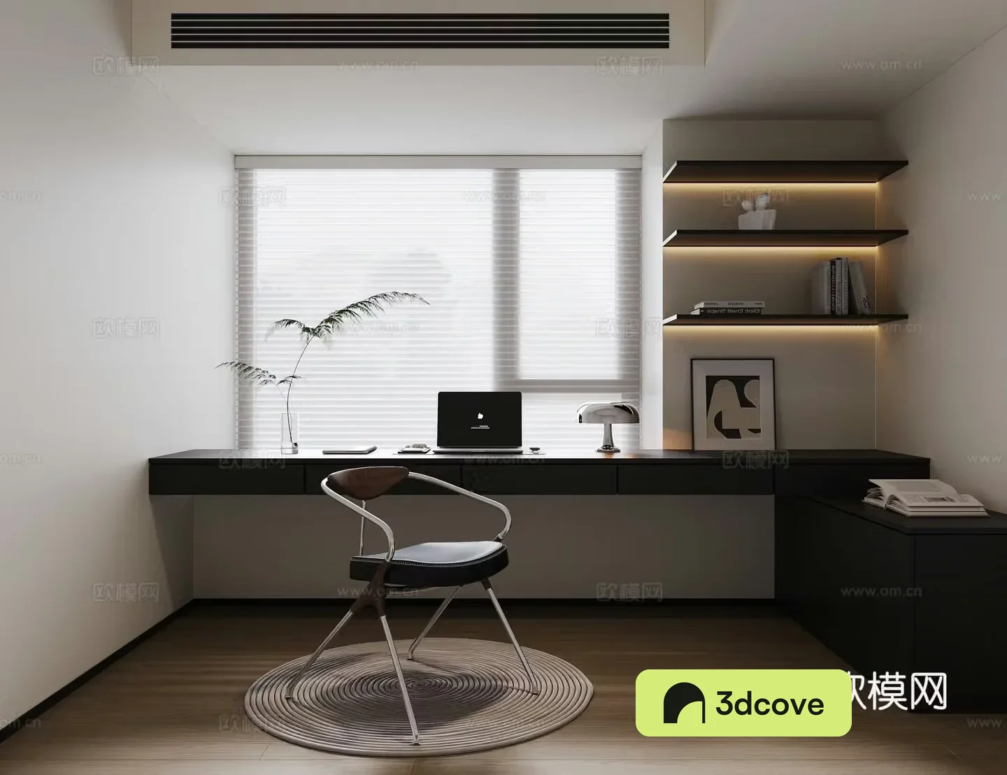 Modern study villa study bedroom study children’s study desk and chair computer ornament book