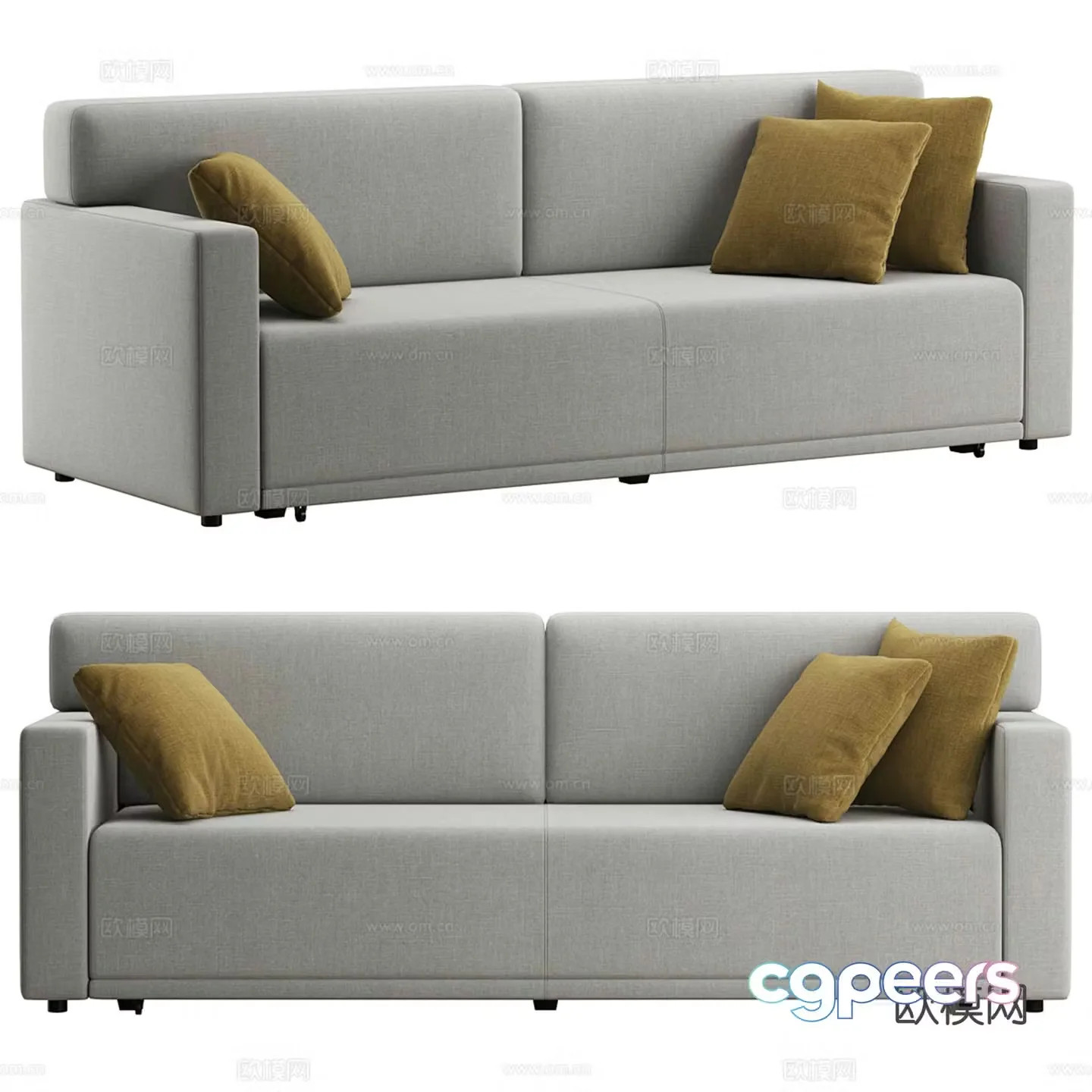 Leimark modern loveseat 3d model