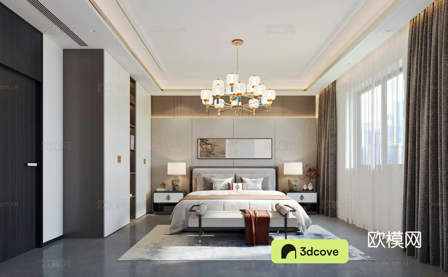 New Chinese bedroom