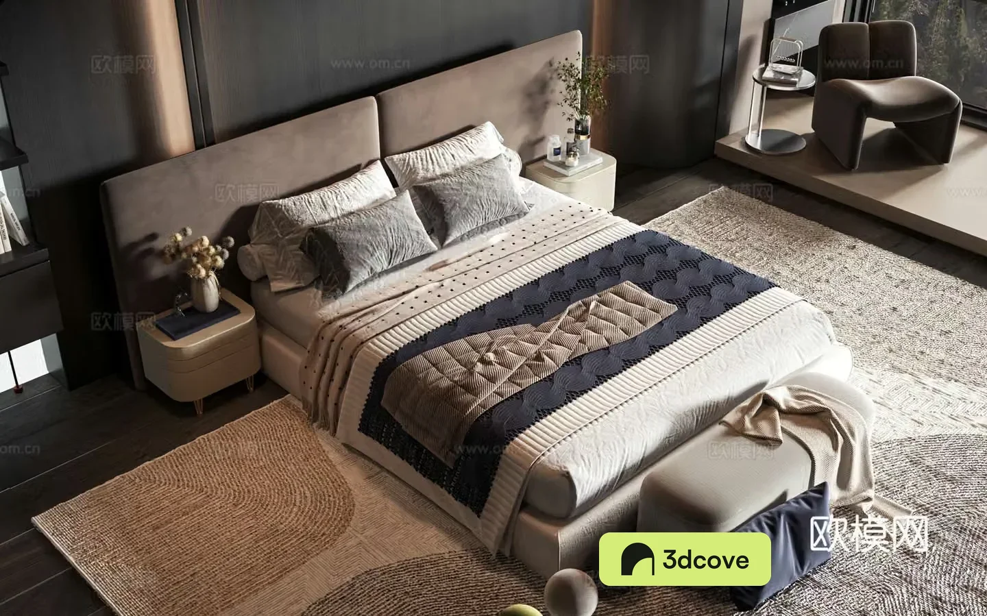 Modern style product bed