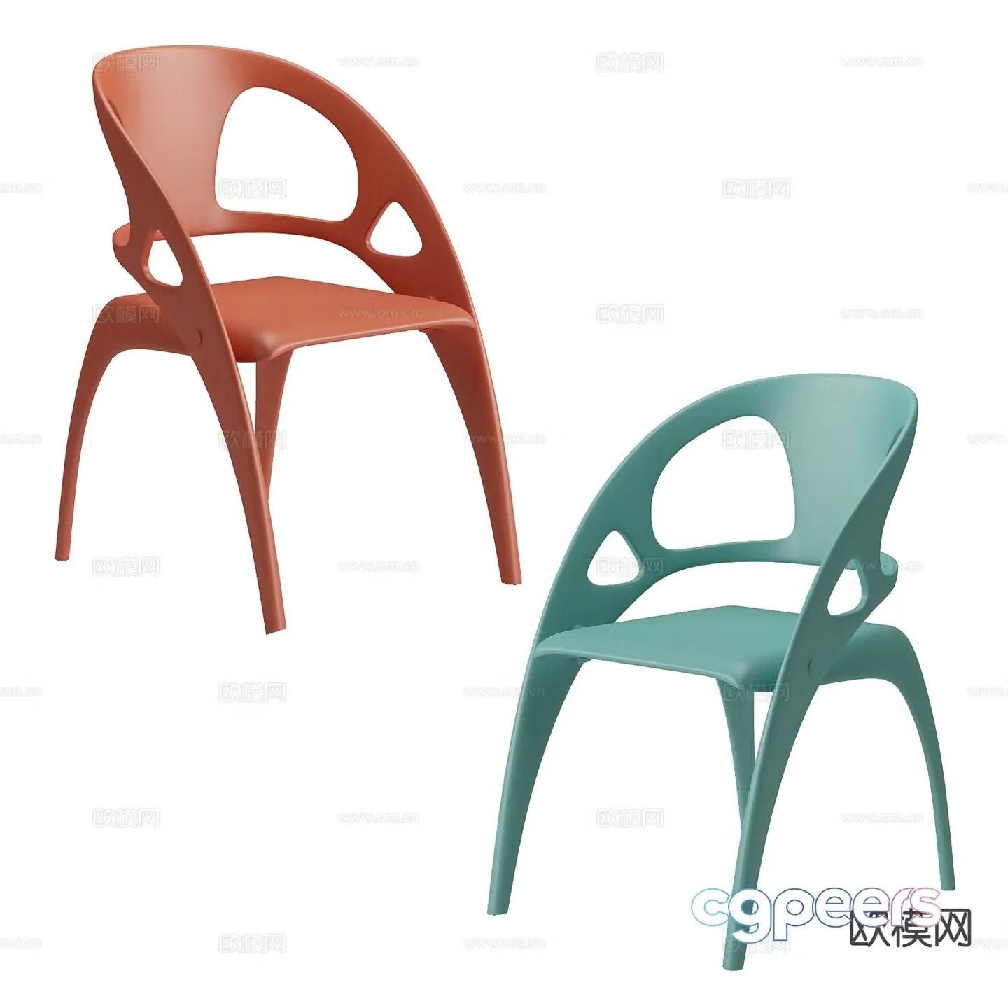 Modern chair dining chair 3d model