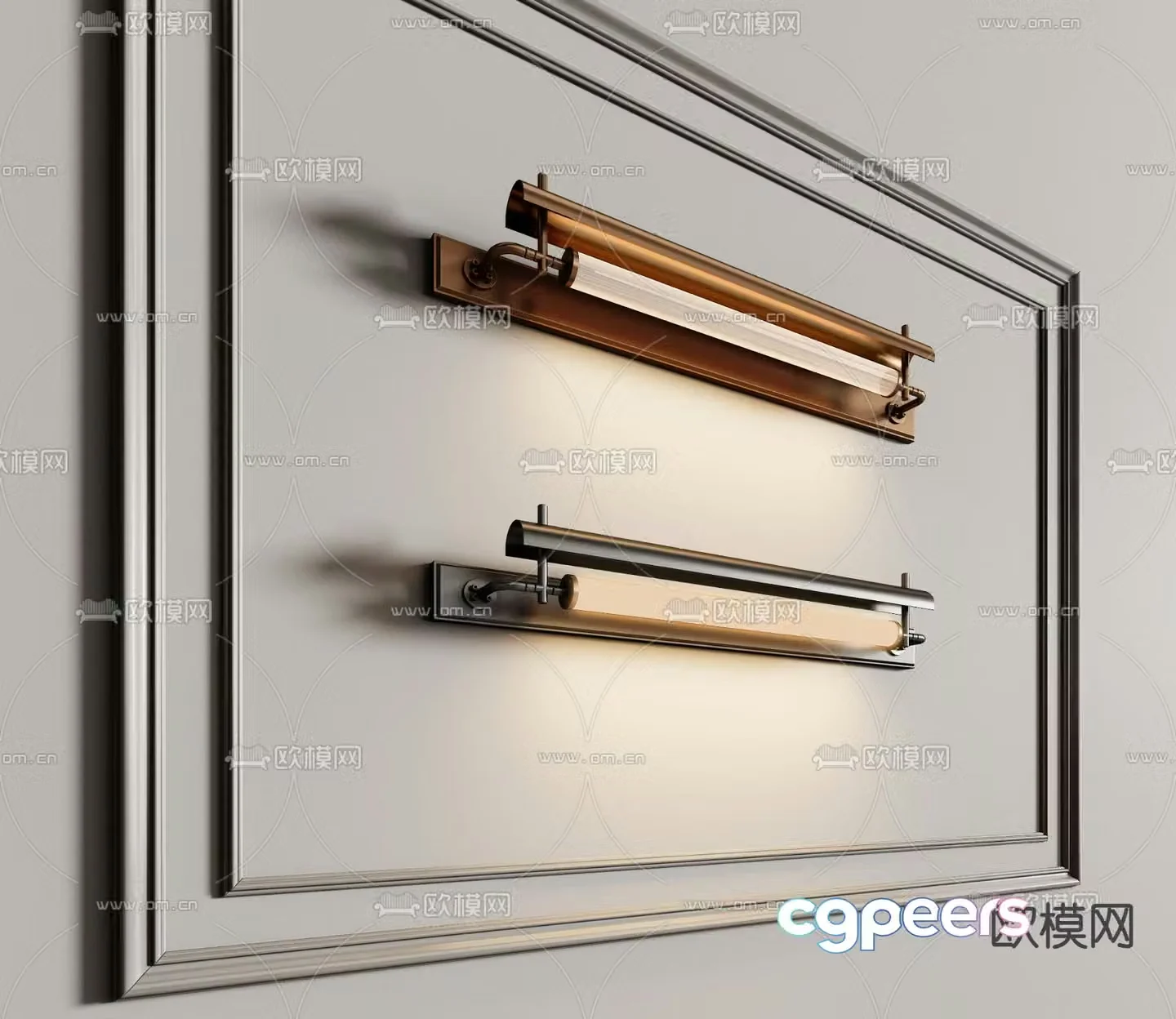 Industrial goggles headlight wall lamp 3d model