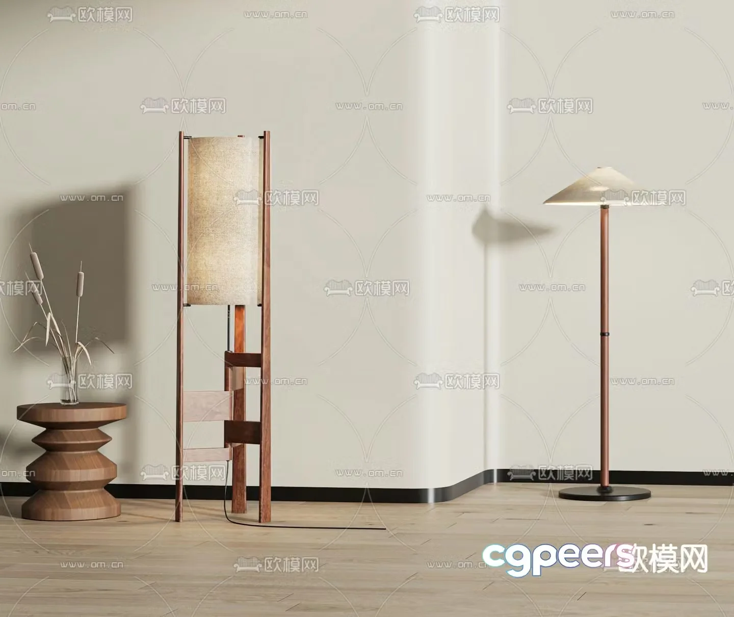Wabi-sabi floor lamp decorative lamp 3d model