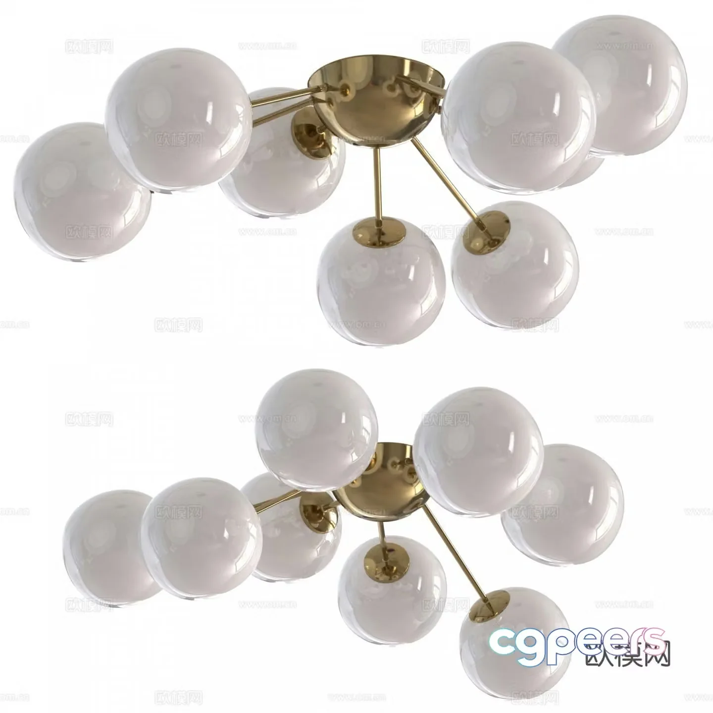 Alexis spherical ceiling lamp living room lamp 3d model