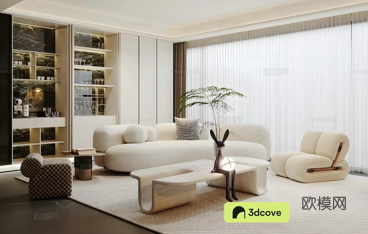 Light luxury Italian home living room high-end gray living room sofa and coffee table combination marble TV background wall
