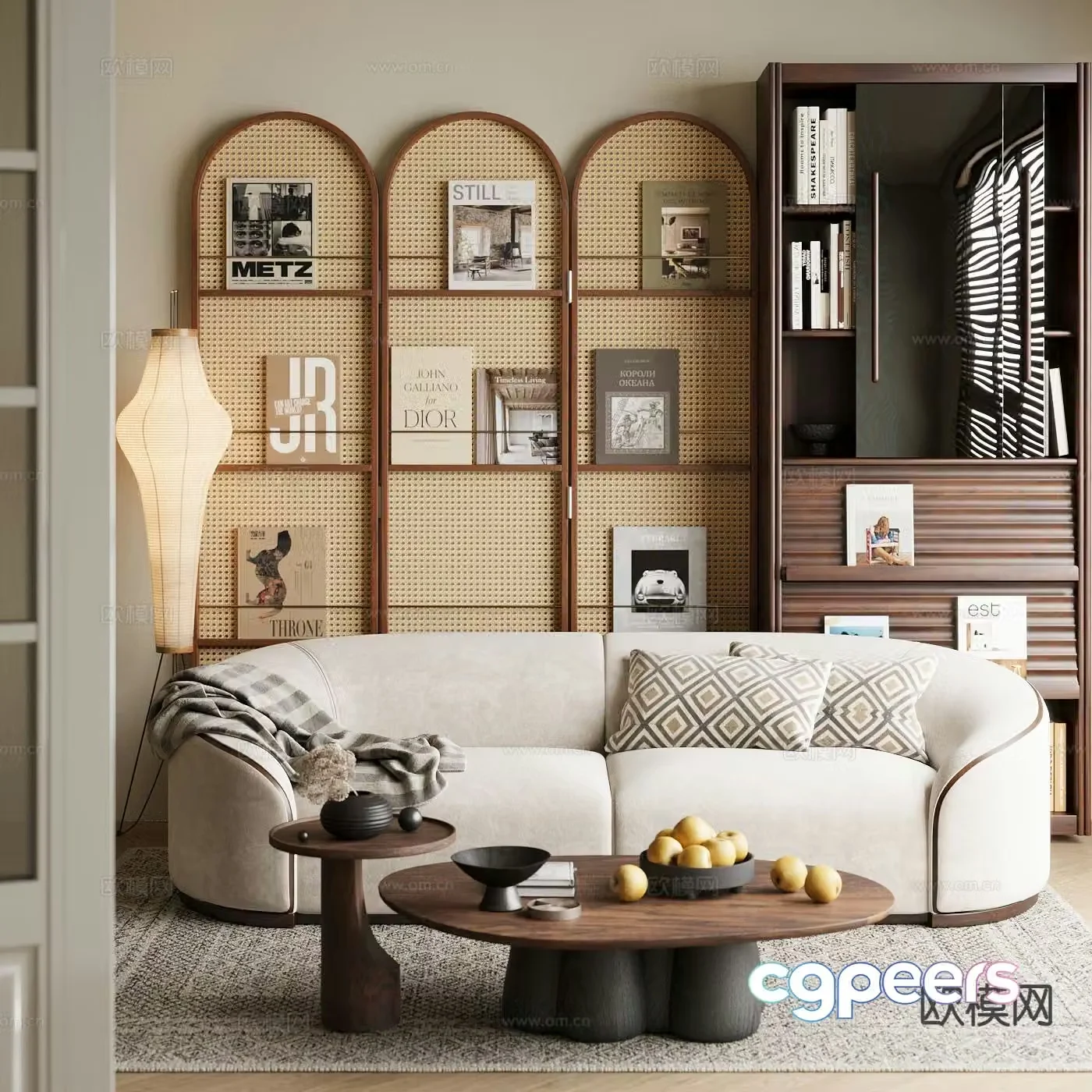 Medieval style double sofa 3d model