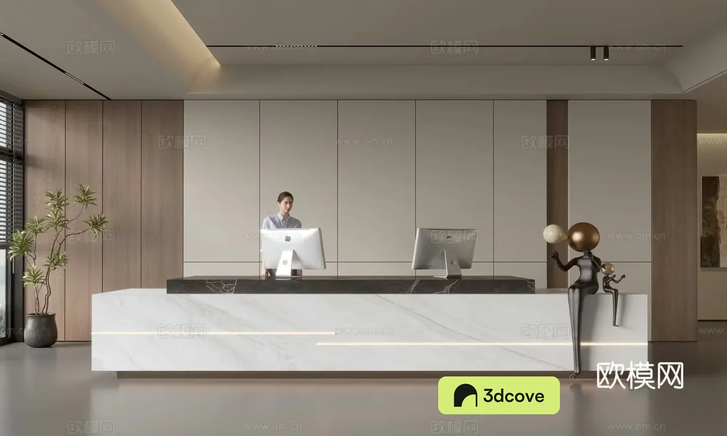 Modern company front desk reception area bar reception desk service desk company front desk background