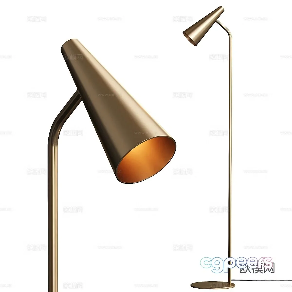 Modern light luxury minimalist floor lamp 3D model