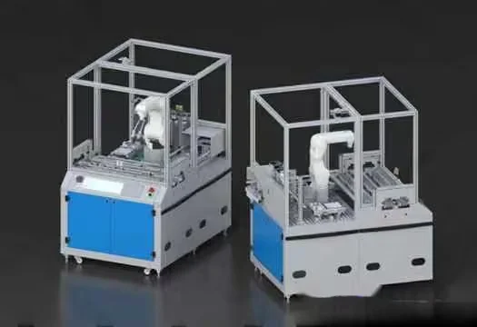 Two White And Blue Machines 3D Model – 12603 – VRAY Render