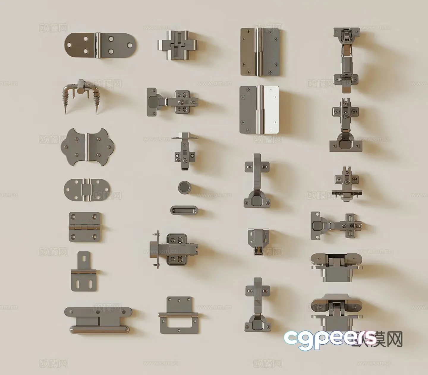 Screws Modern hardware screws 3d model