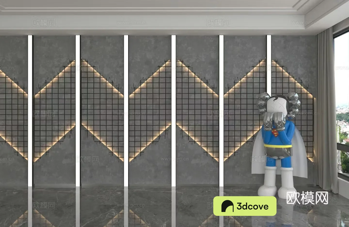 Modern background wall